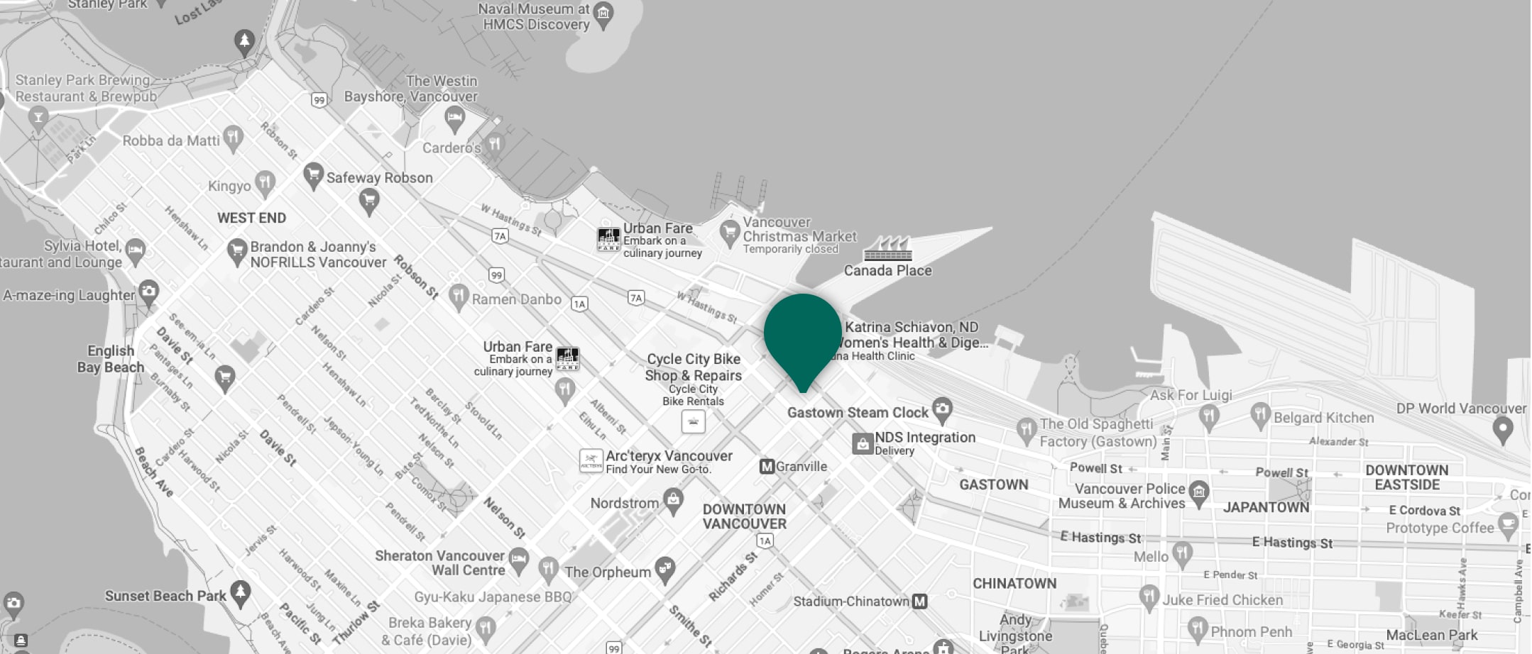 Map of the viaSport office location